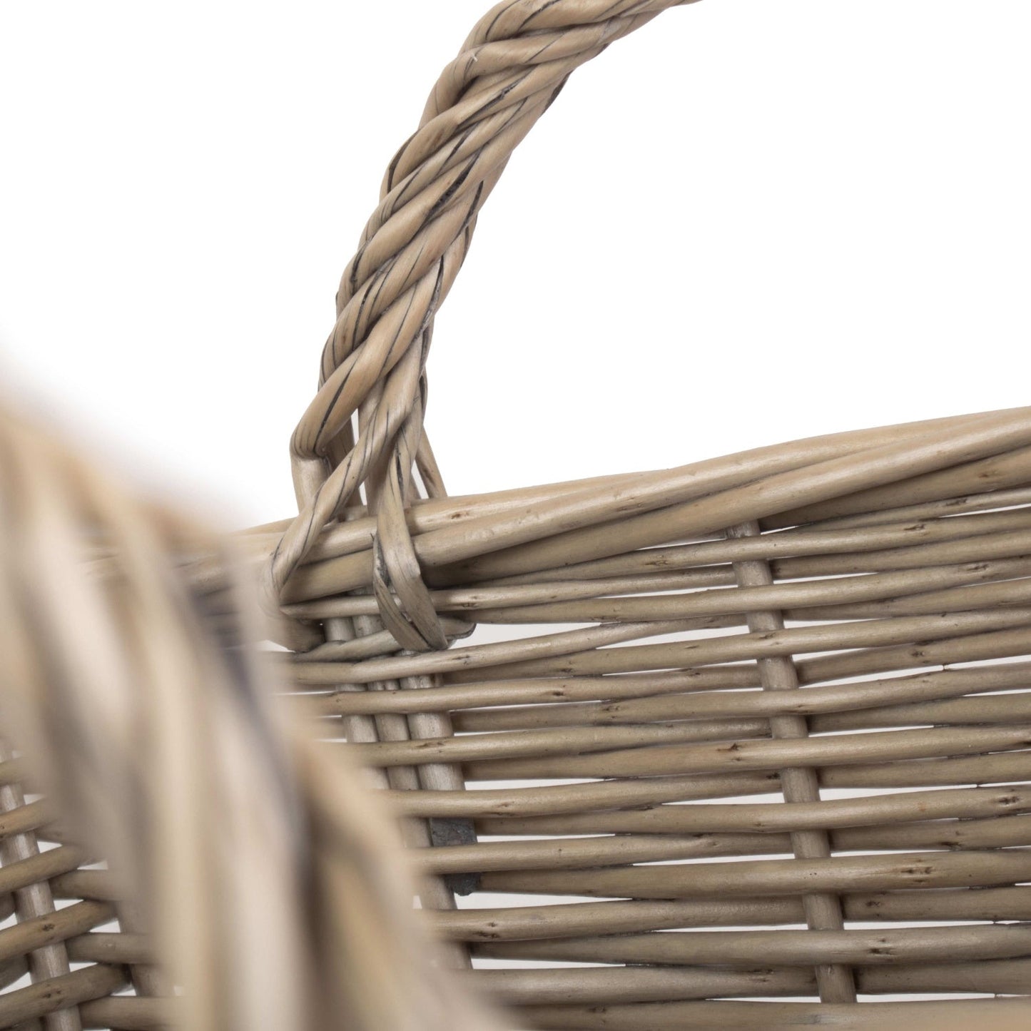 Large Antique Wash Willow Tapered Storage Basket