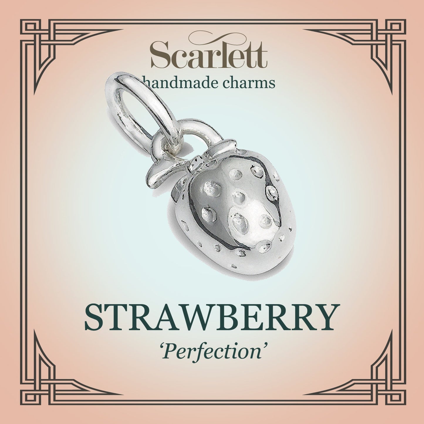 Strawberry Silver Charm