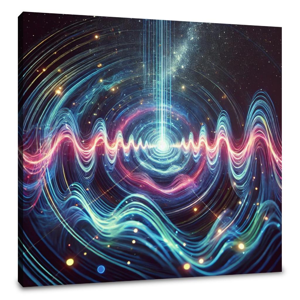 Cosmic Energy Waves Canvas