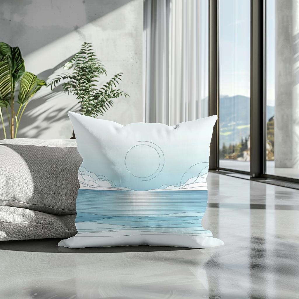 Ocean's Calm Cotton Cushion
