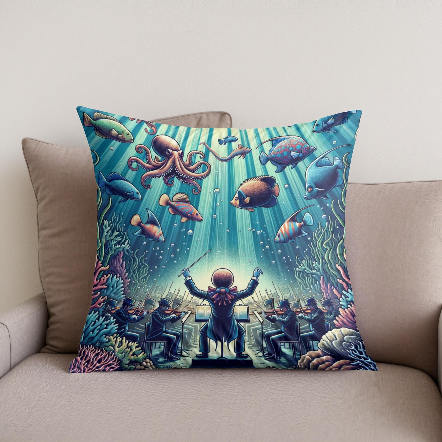 Oceanic Overture Cotton Cushion