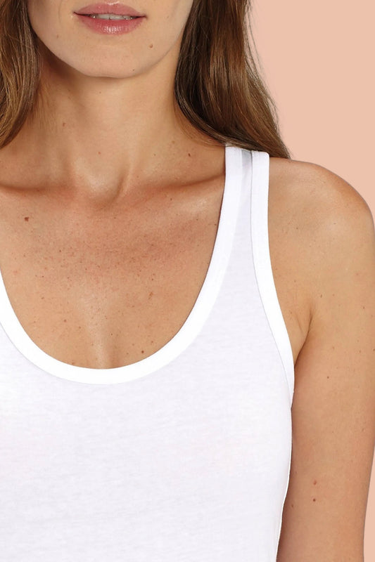 SUNDAZE Organic Cotton Fitted Tank Top