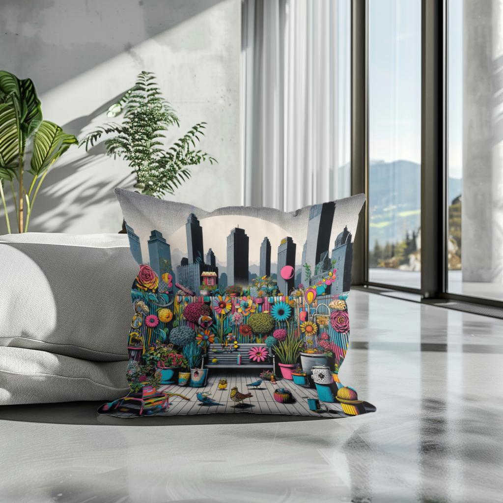 Urban Pop Garden Extravaganza Cotton Cushion