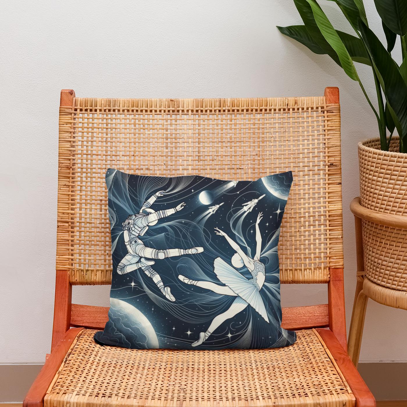 Space Ballet Cotton Cushion