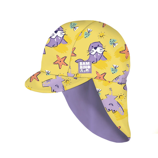 UPF 40+ Reversible Swim Hat for Babies in Sand Squad