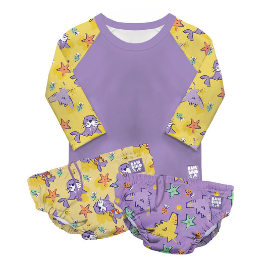 Reusable Swim Ready 3 Piece Set in Squad Squad