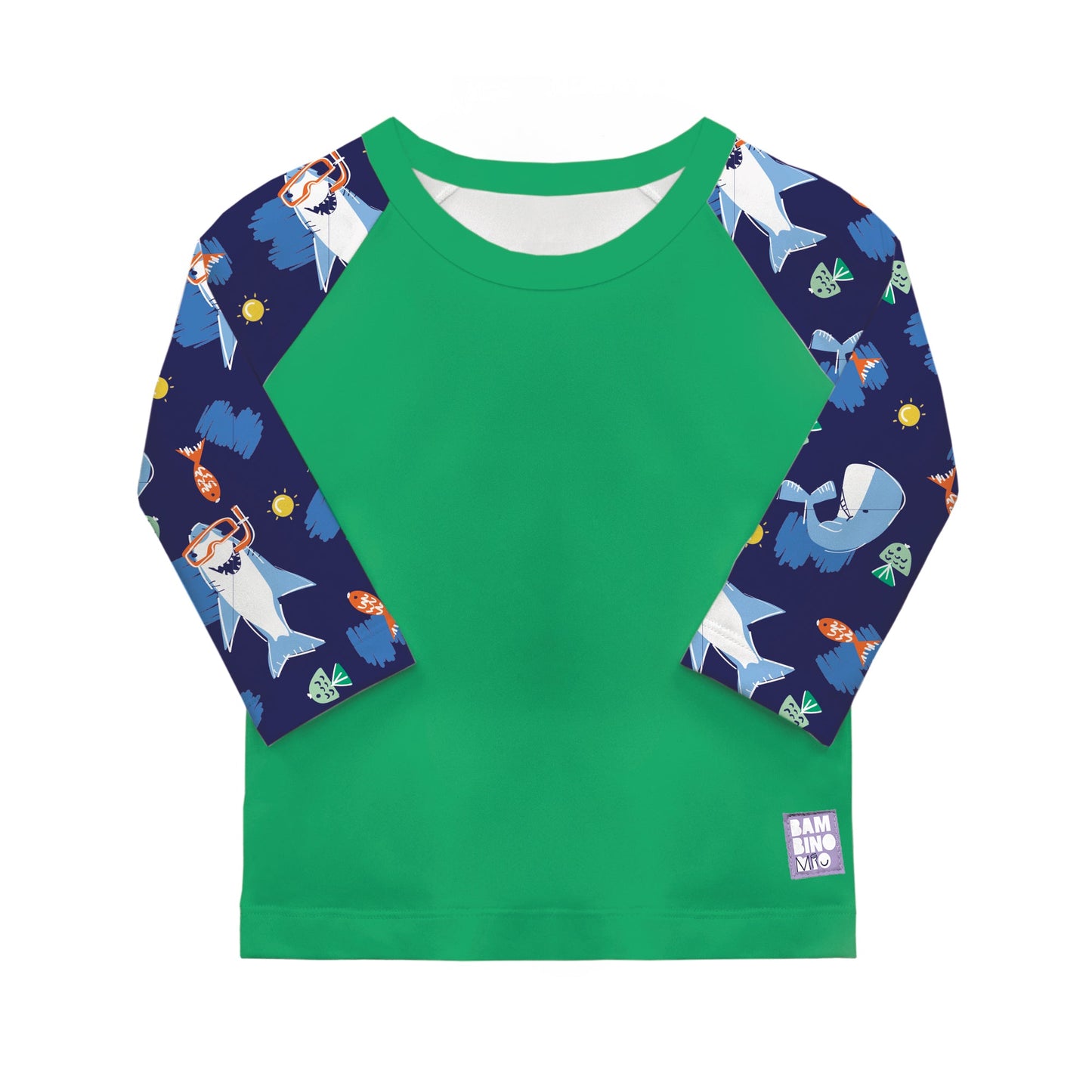 UPF 40+ Soft and Gentle Protective Swim Rash Vest in Ocean Exlorers