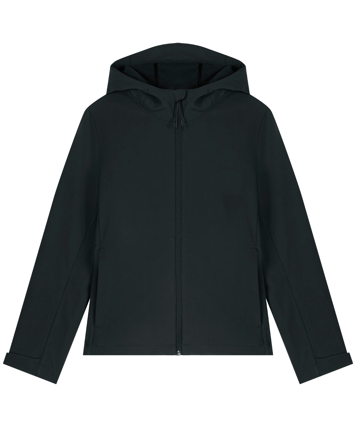 Recyled Polyester Hooded Softshell Jacket: Womens