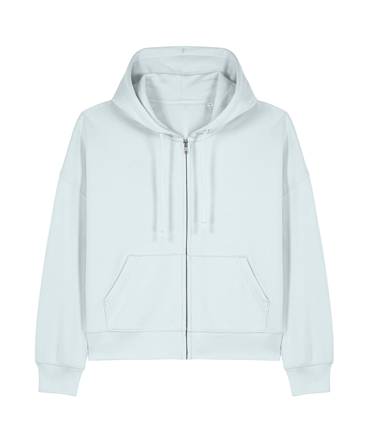 Organic Dropped Shoulder Zipped Hoodie: Womens