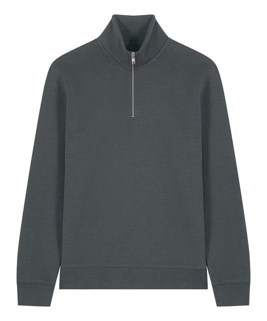 Organic Zip Neck Sweatshirt: Unisex