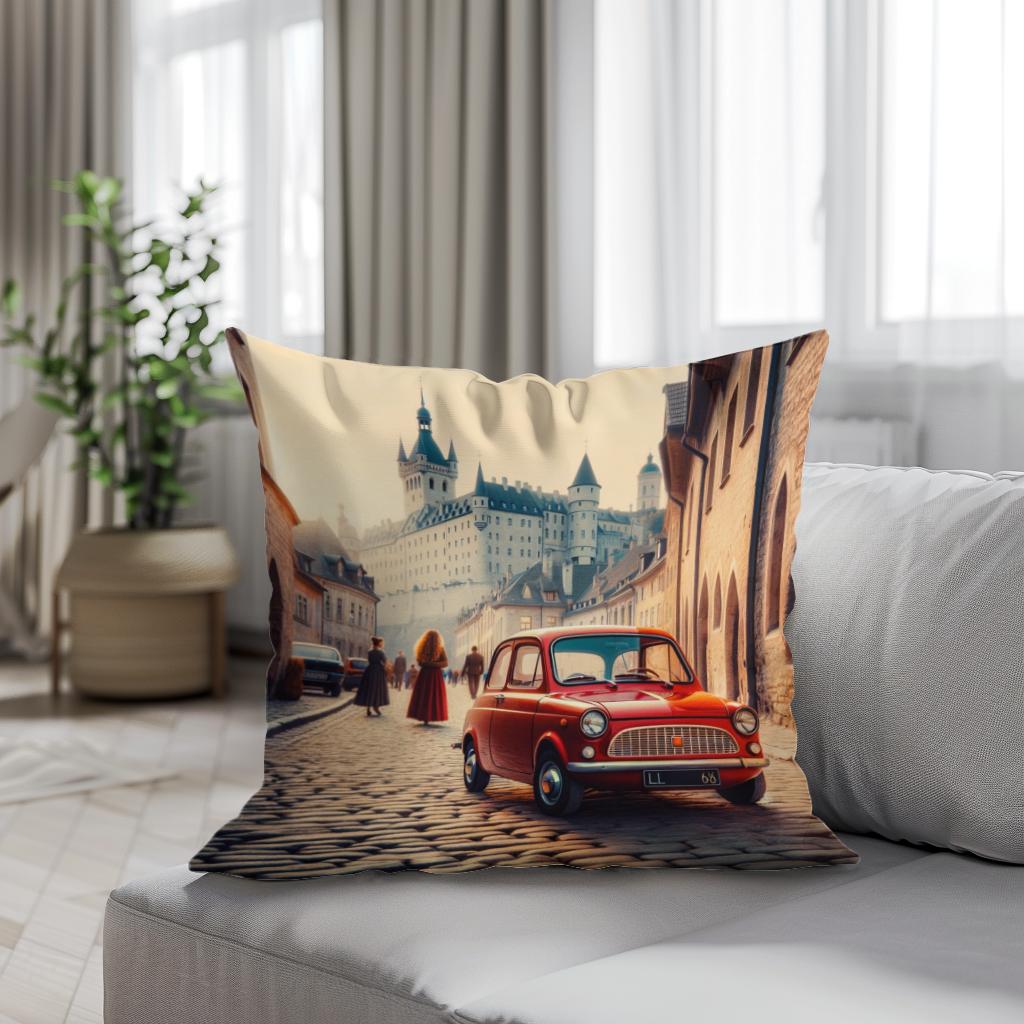 Timeless Streets Cotton Cushion