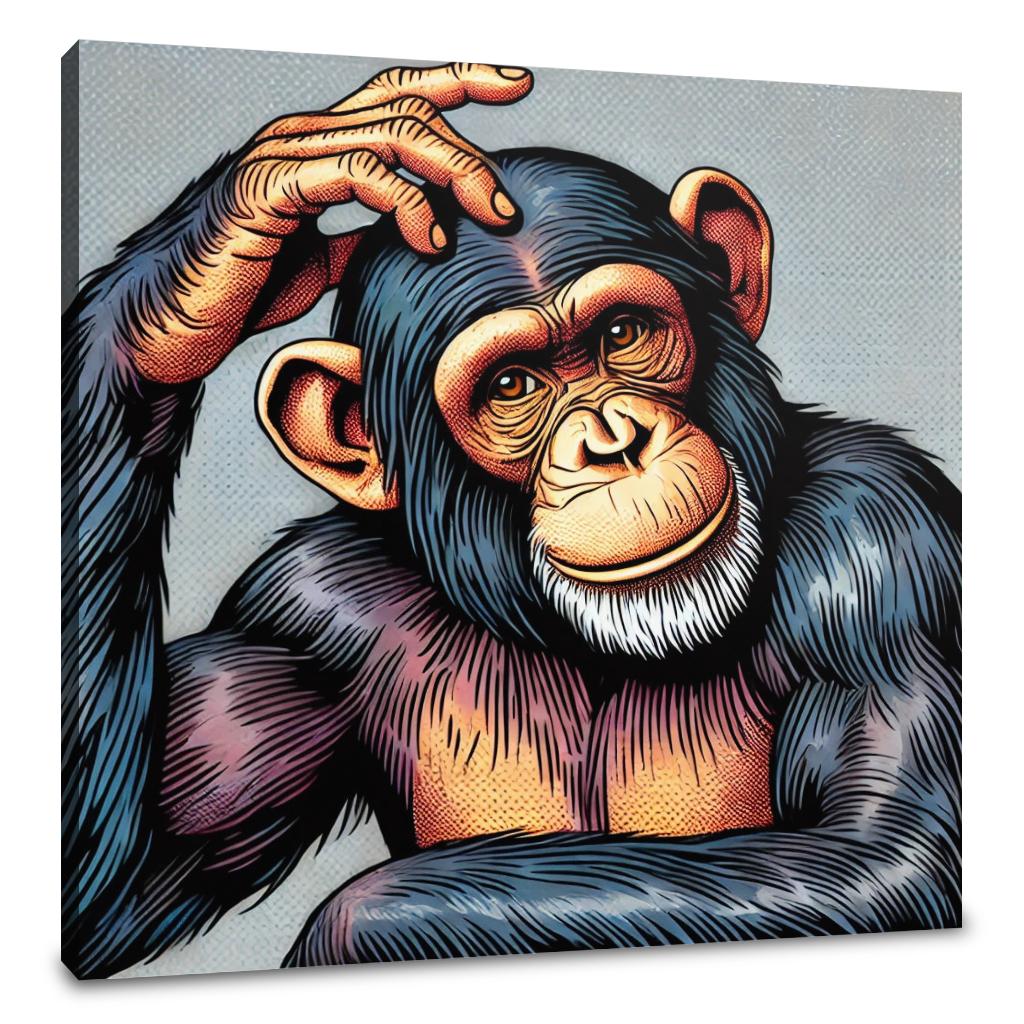 Thoughtful Chimp Canvas