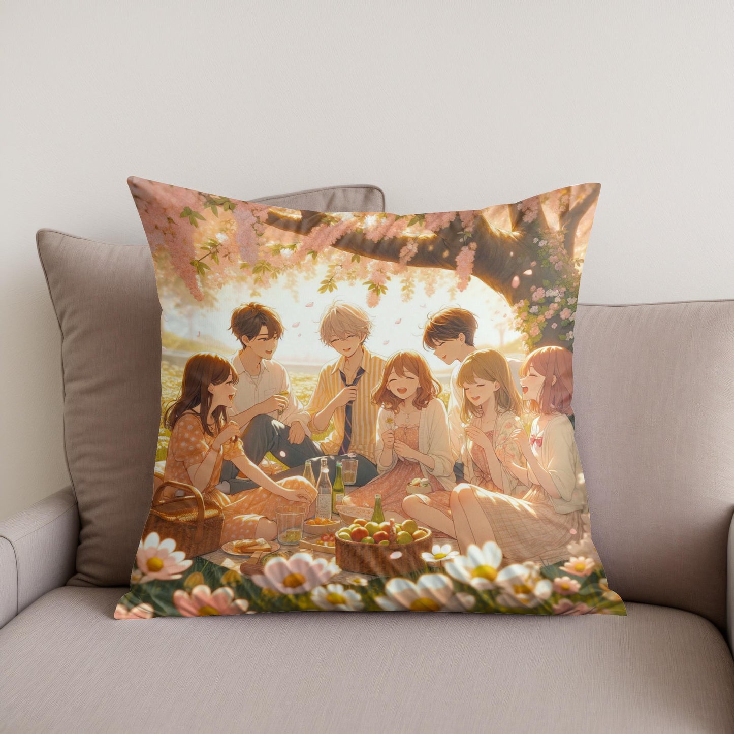 Meadow of Friendship Cotton Cushion