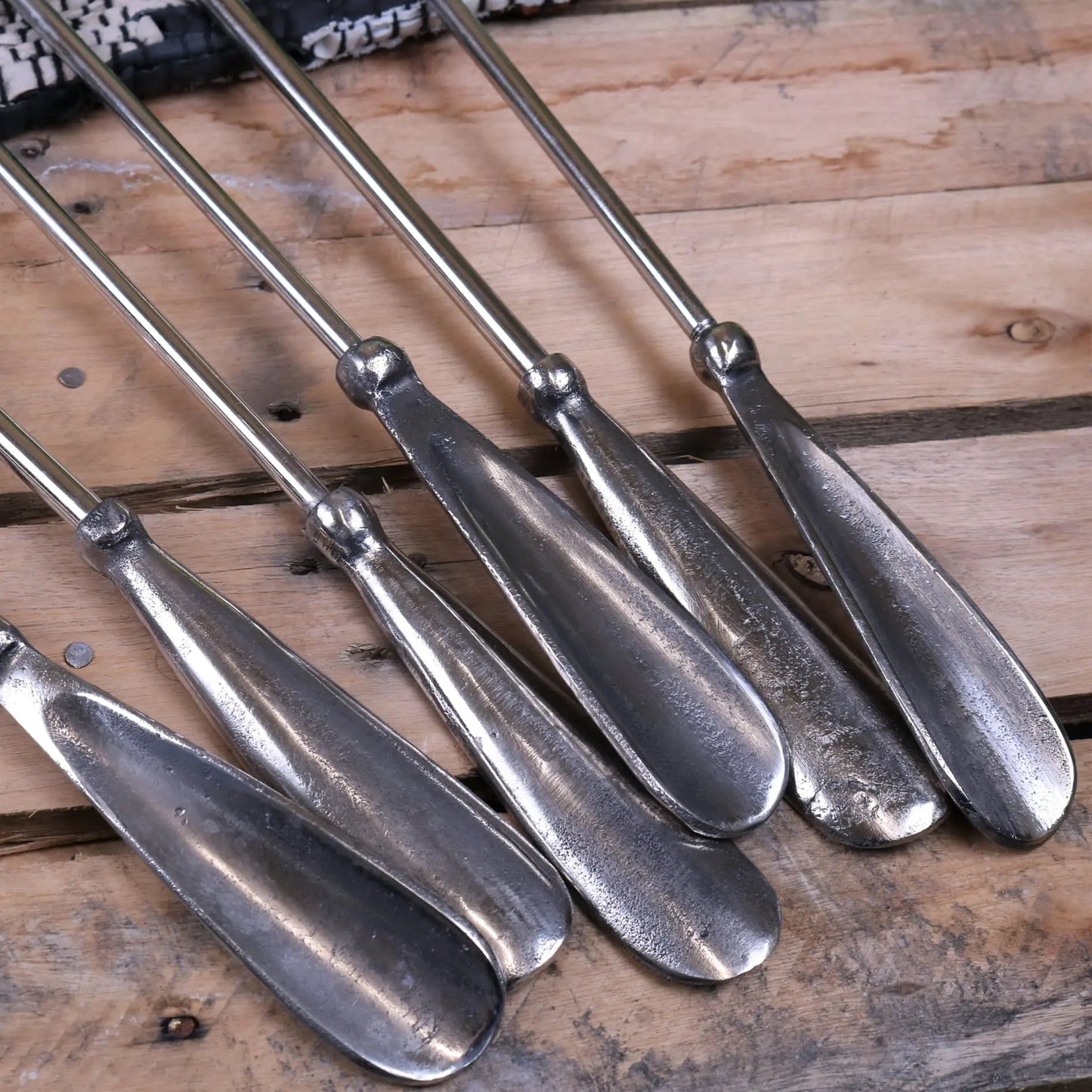 Sagara Long Handled Shoe Horn Metal Distressed Finish 54cm