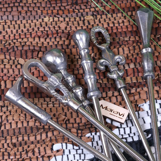 Sagara Long Handled Shoe Horn Metal Distressed Finish 54cm