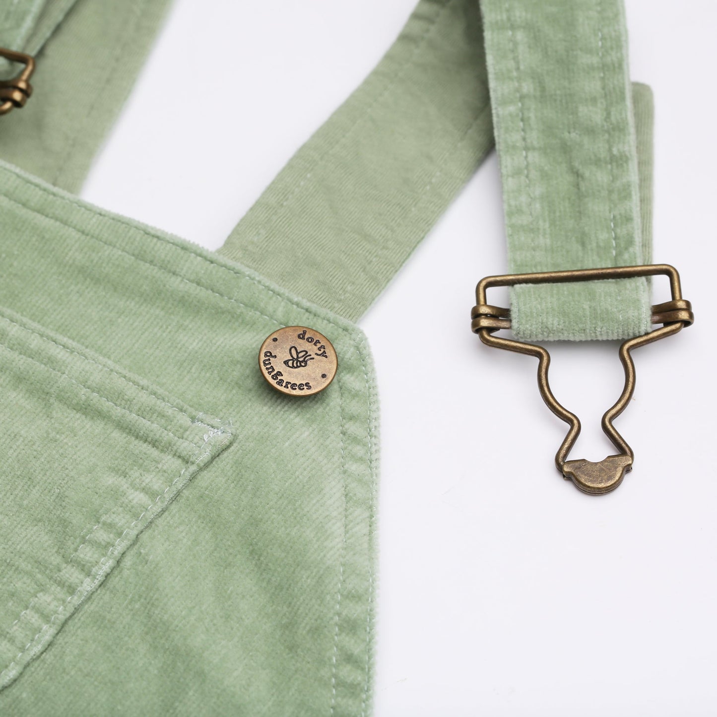 Sage Corduroy Dungarees