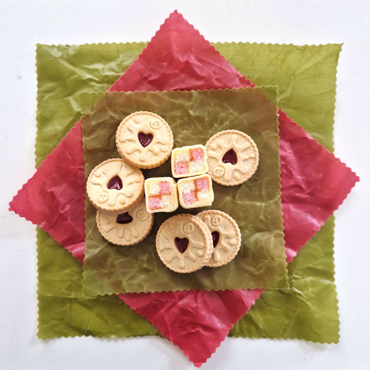 Honey Bee Good Set of 3 Handmade Beeswax Wraps | Earth Tones Sage