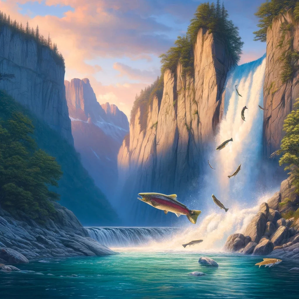 Salmon Leap Canvas