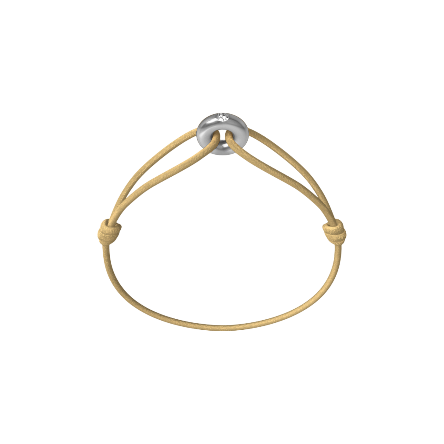 Mini Silver Soho Diamond Cord Bracelet