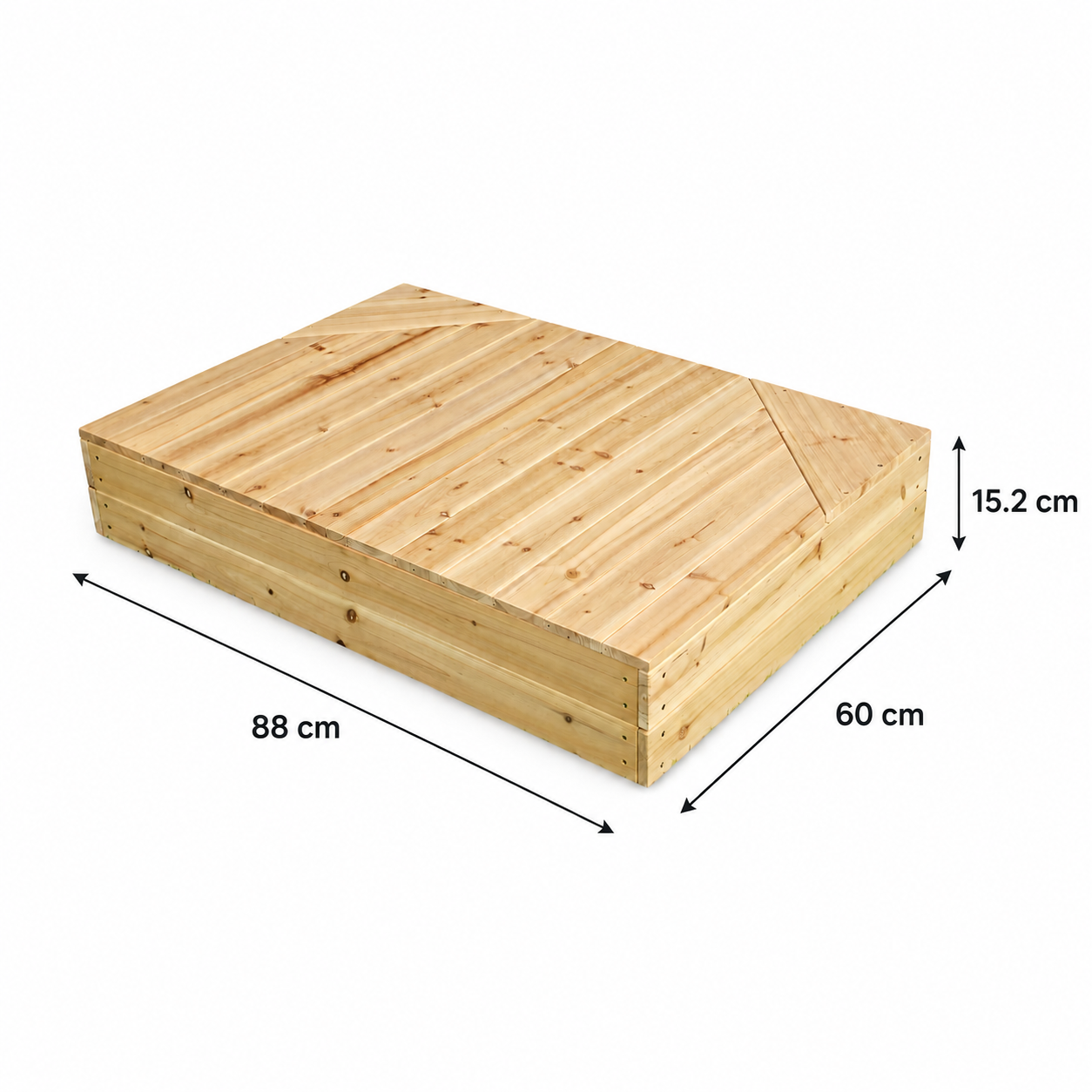 Wooden sandpit with lid - Outdoor stage & playhouse patio