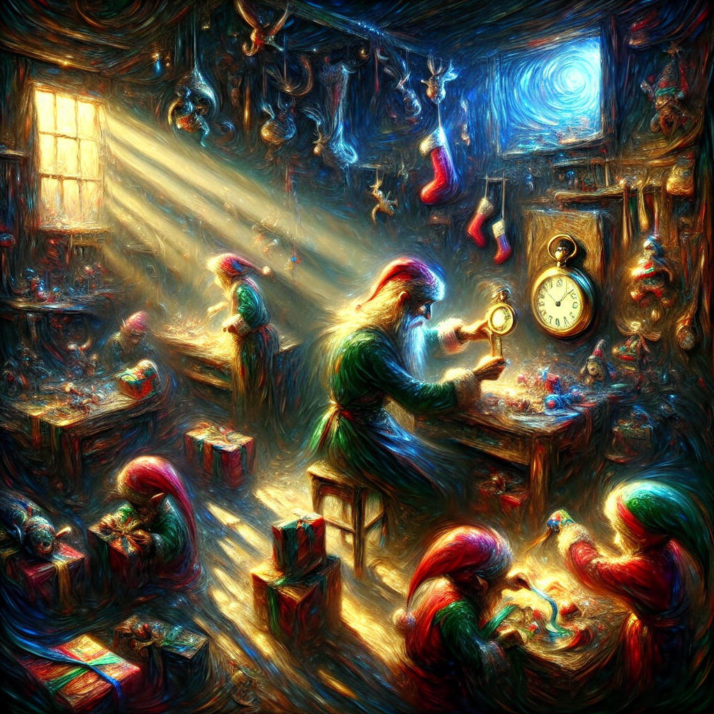 Santa's Midnight Countdown Canvas
