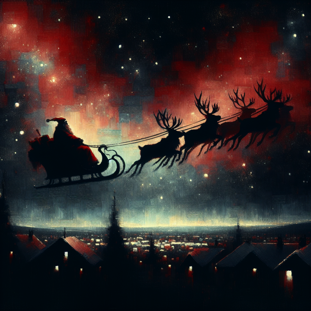 Santa's Starlit Journey Canvas