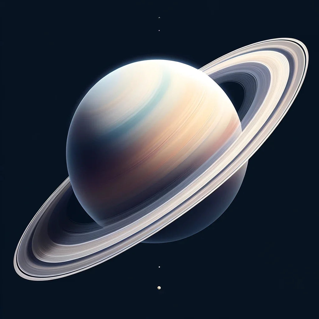 Saturn's Ringed Elegance Canvas