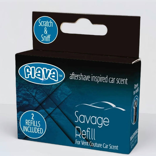 Flava Couture 2 Pack Refill Stick For Refillable Vent Car Air Fresheners - Savage