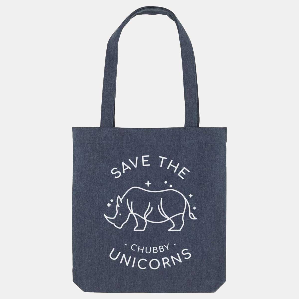 Save The Chubby Unicorns Woven Tote Bag, Vegan Gift
