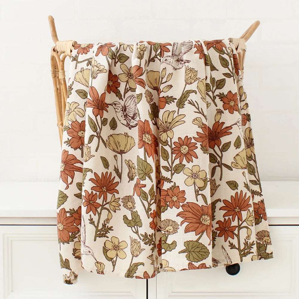 Bamboo Cotton Muslin Swaddle Baby Blanket