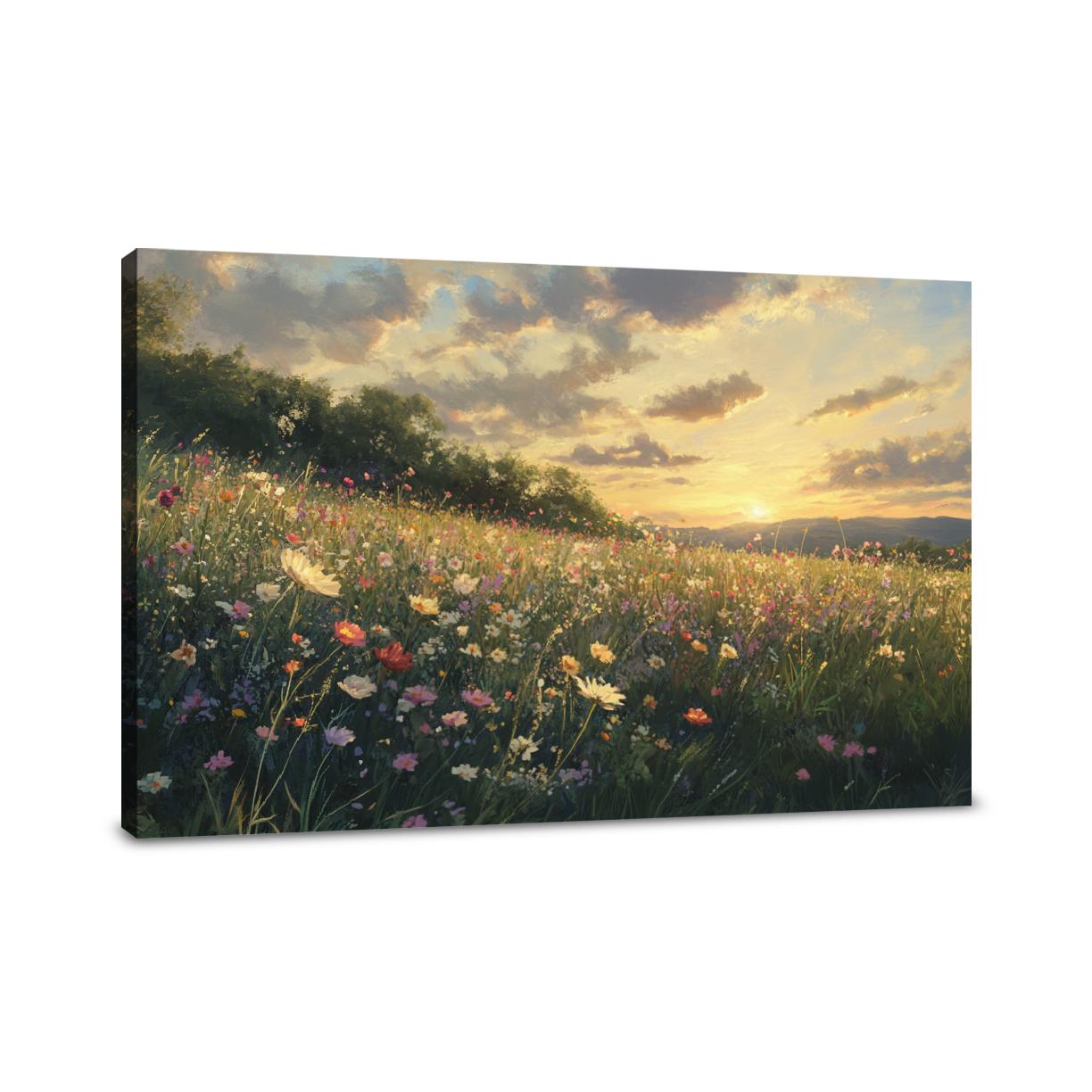 Sunset Meadow Mystique Canvas