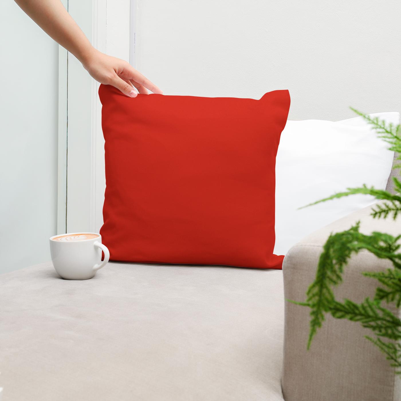 Pure Red Cotton Cushion