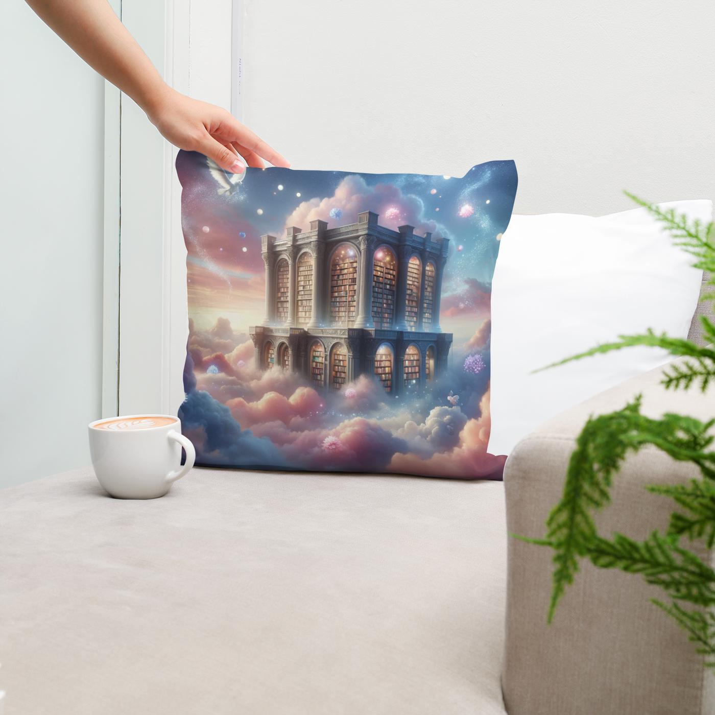 Celestial Library Cotton Cushion