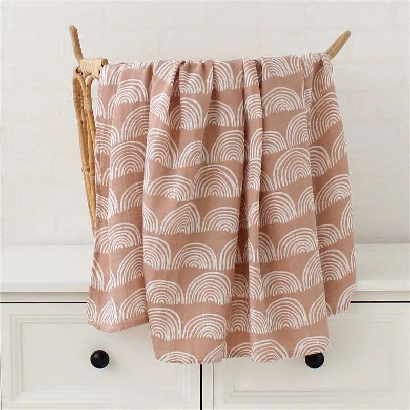 Bamboo Cotton Muslin Swaddle Baby Blanket