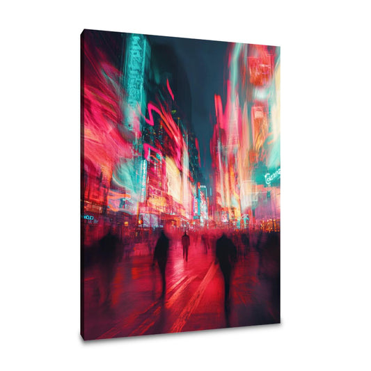Nighttime City Lights Canvas