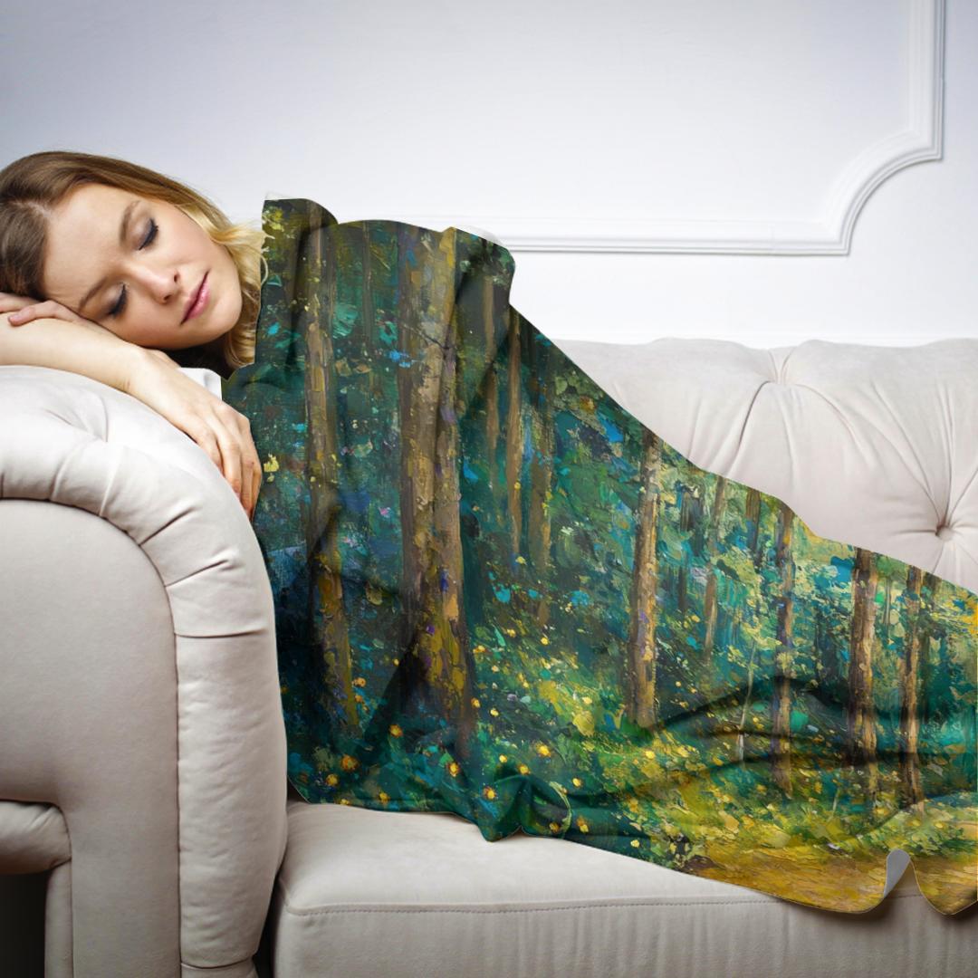 Enchanted Glow Forest Blanket