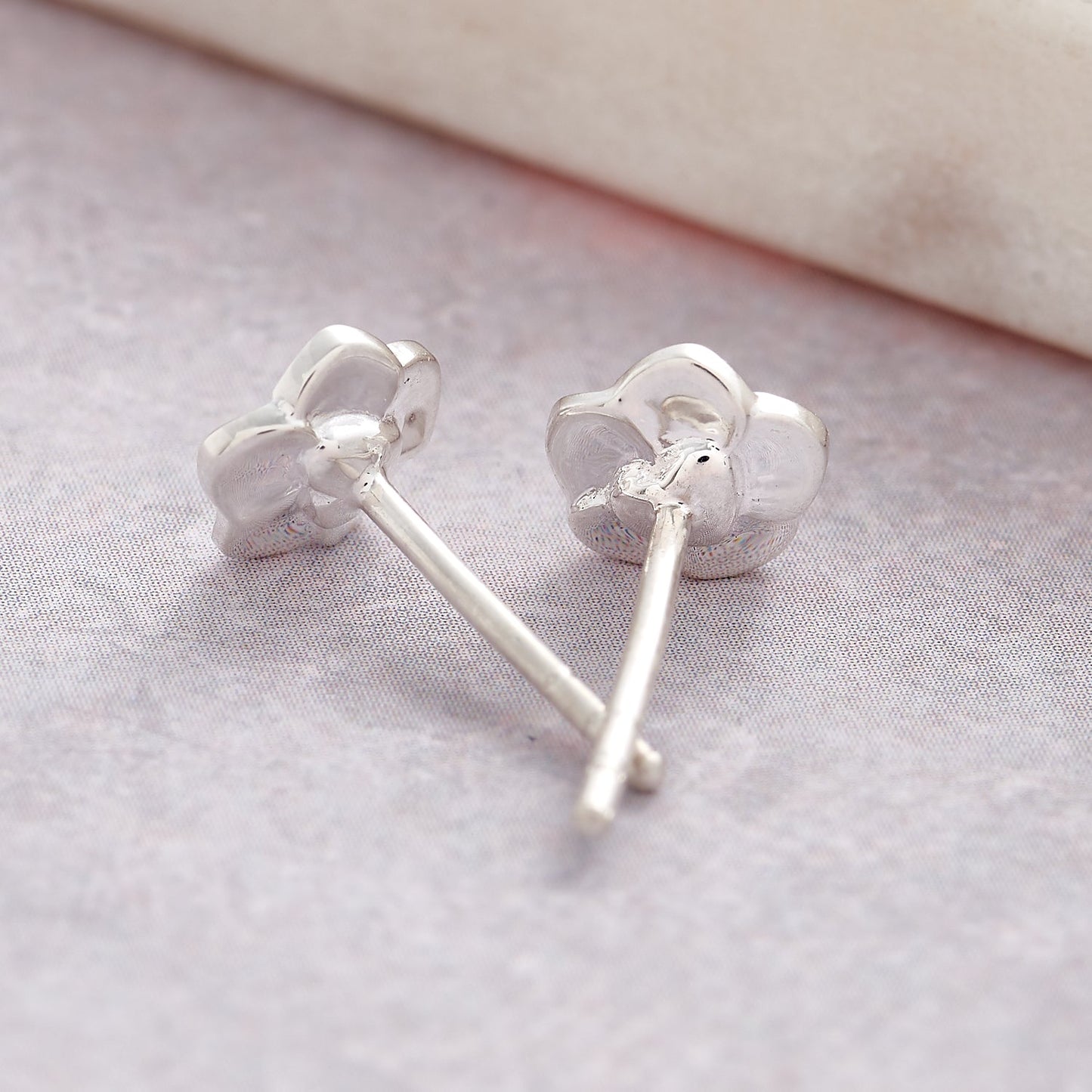 Forget-Me-Not Tiny Silver Stud Earrings