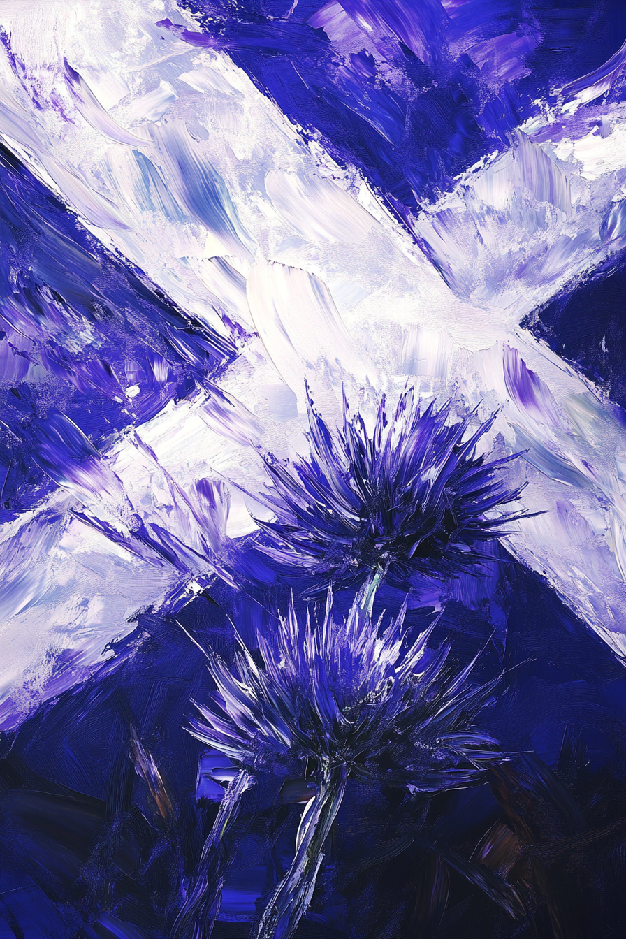 Scottish Thistle Emblem Canvas
