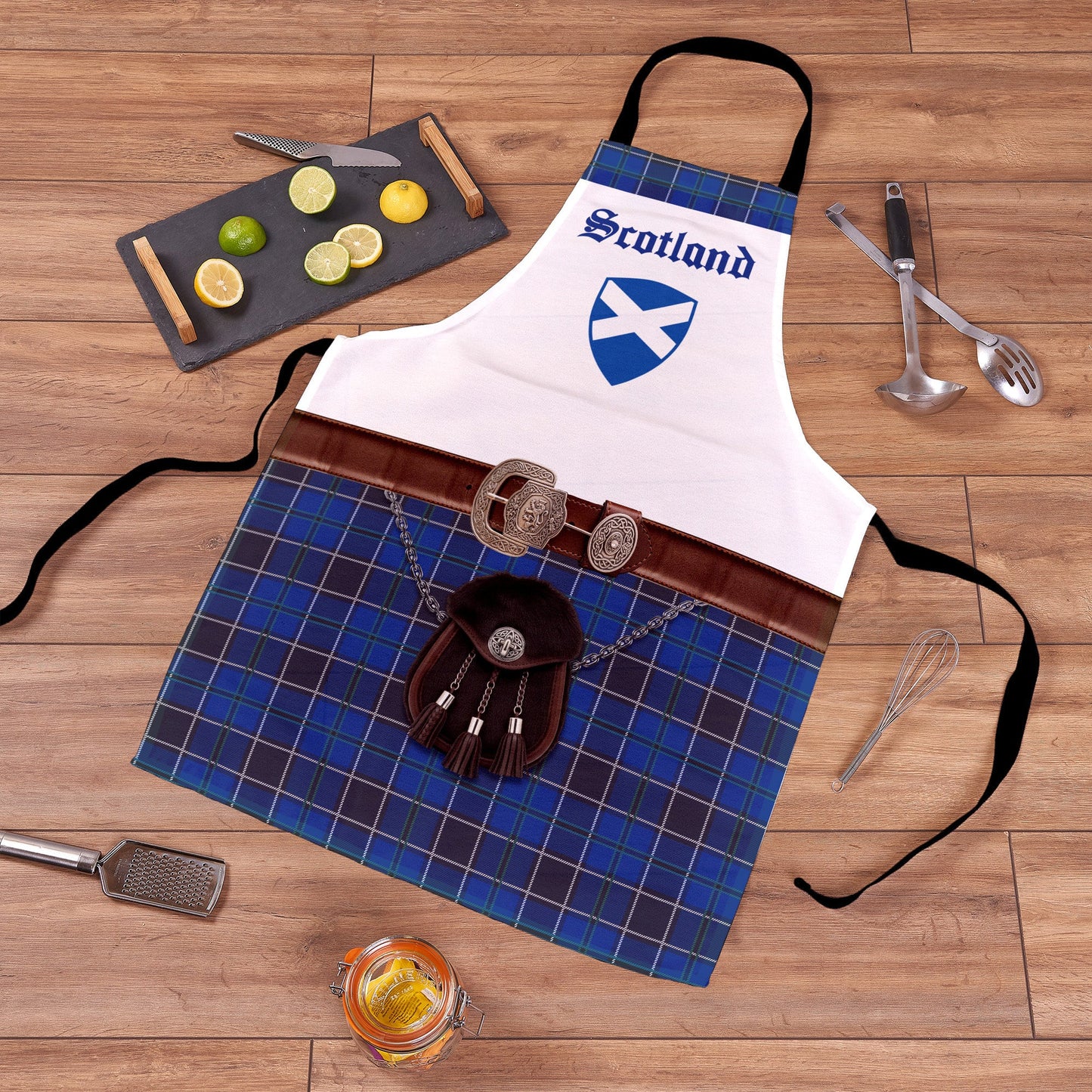 Scotland! Blue Kilt - Novelty - Water-Resistant Adults Apron