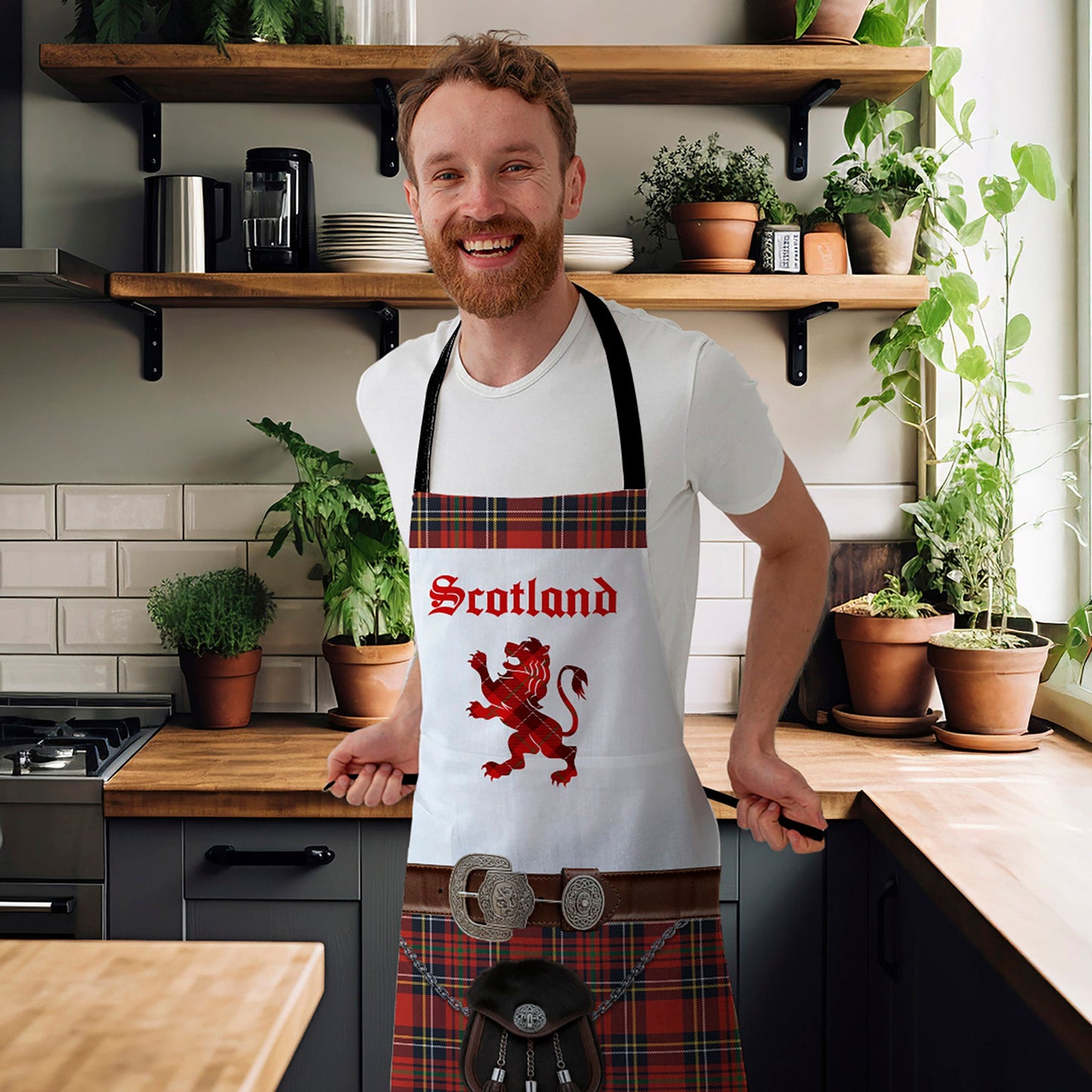 Scotland! Royal Stewart Kilt - Novelty - Water-Resistant Adults Apron