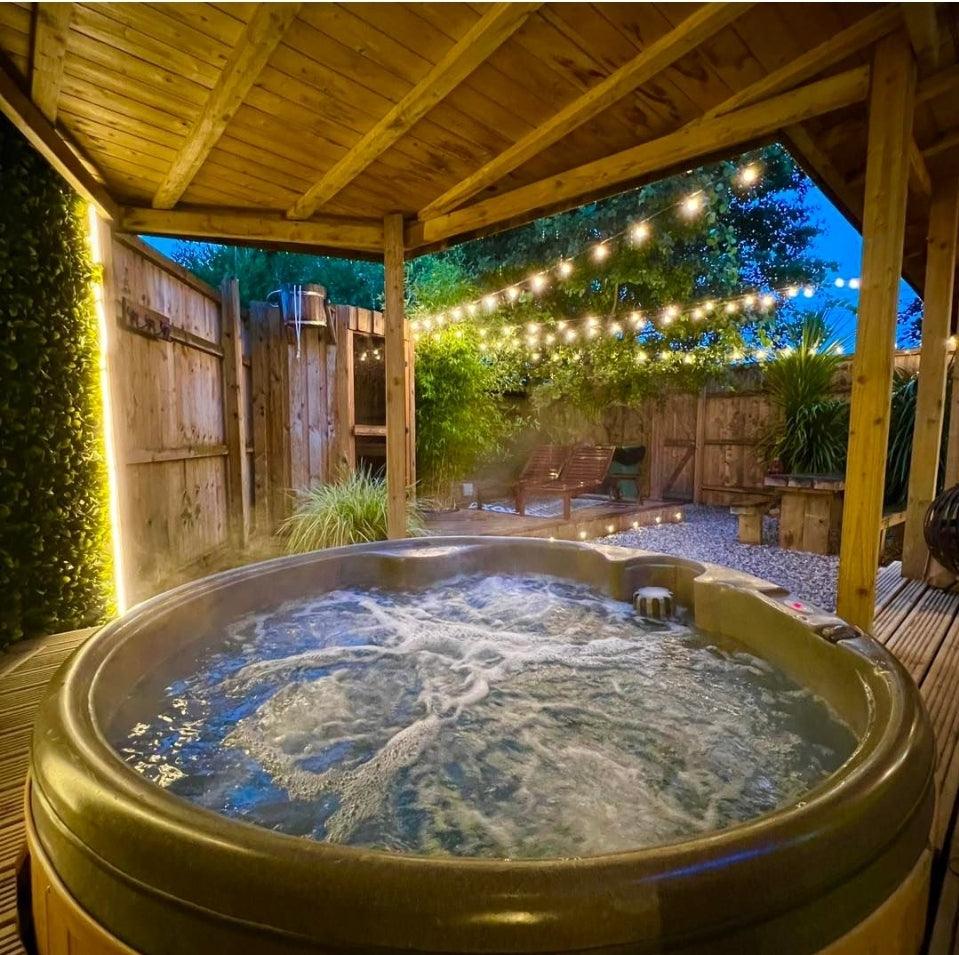 26M / 85FT Super Festoon Warm White Outdoor Plug-in Connectable LED String Lights