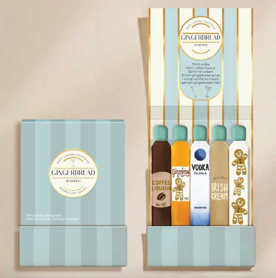 Gingerbread Martini Cocktail Matchbook
