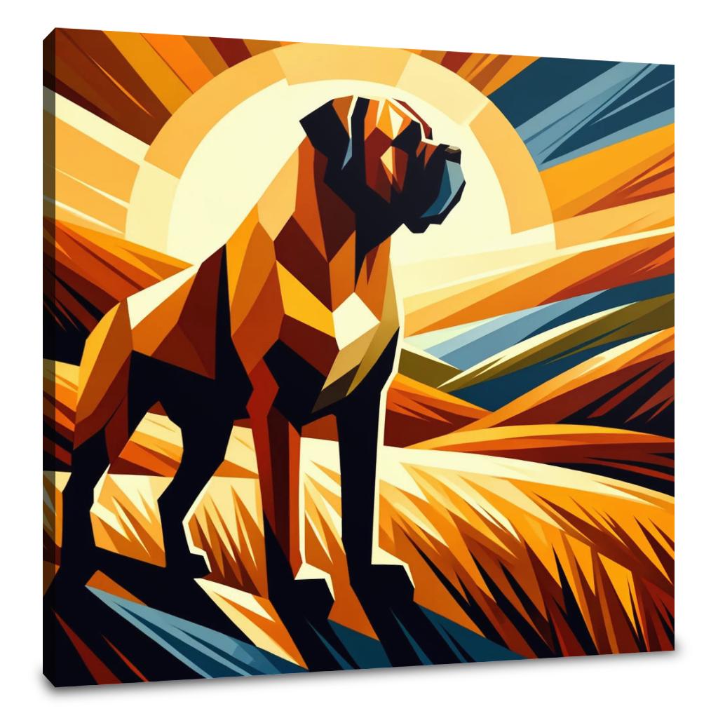 Sunset Majesty Bullmastiff Canvas