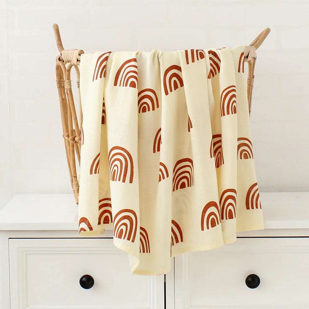 Bamboo Cotton Muslin Swaddle Baby Blanket