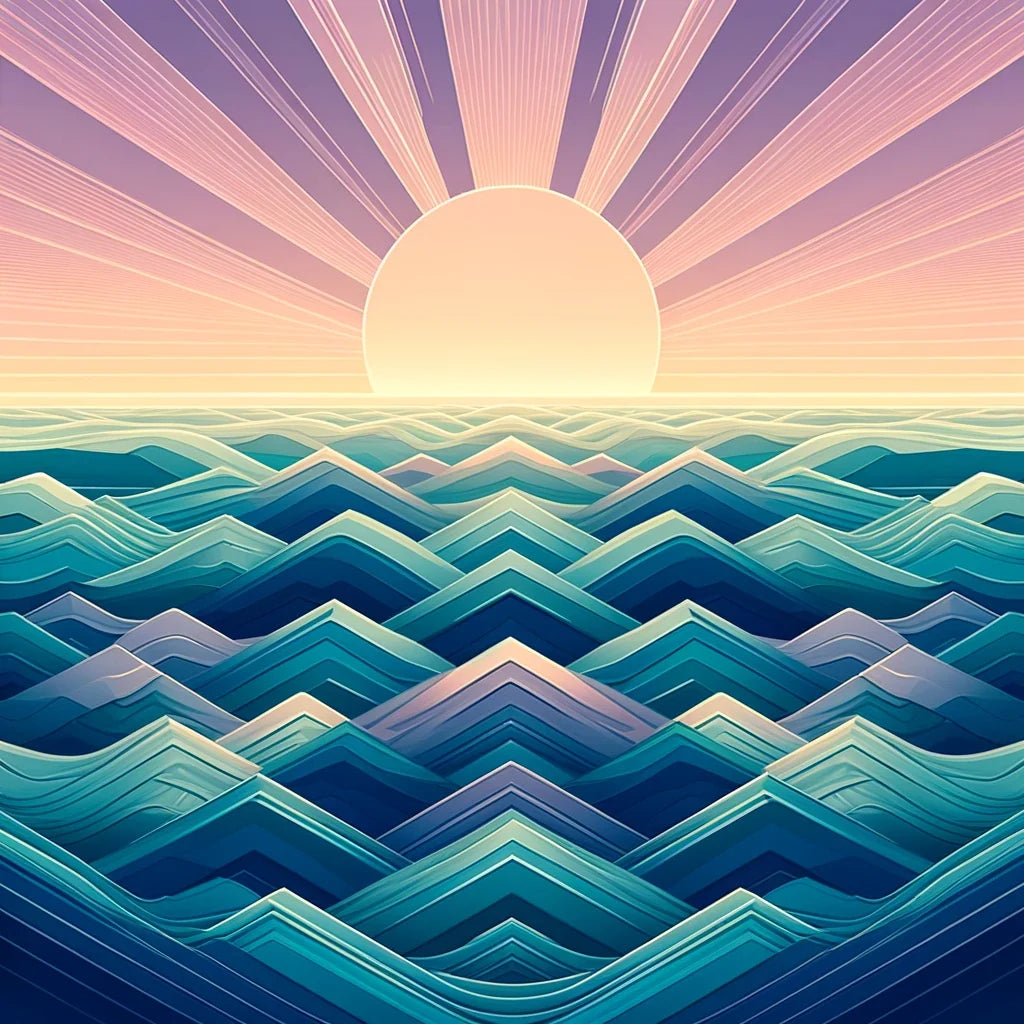 Seascape Geometry Canvas