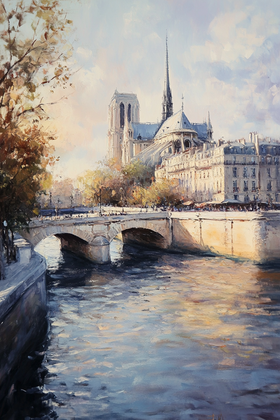 Seine River Parisian Canvas