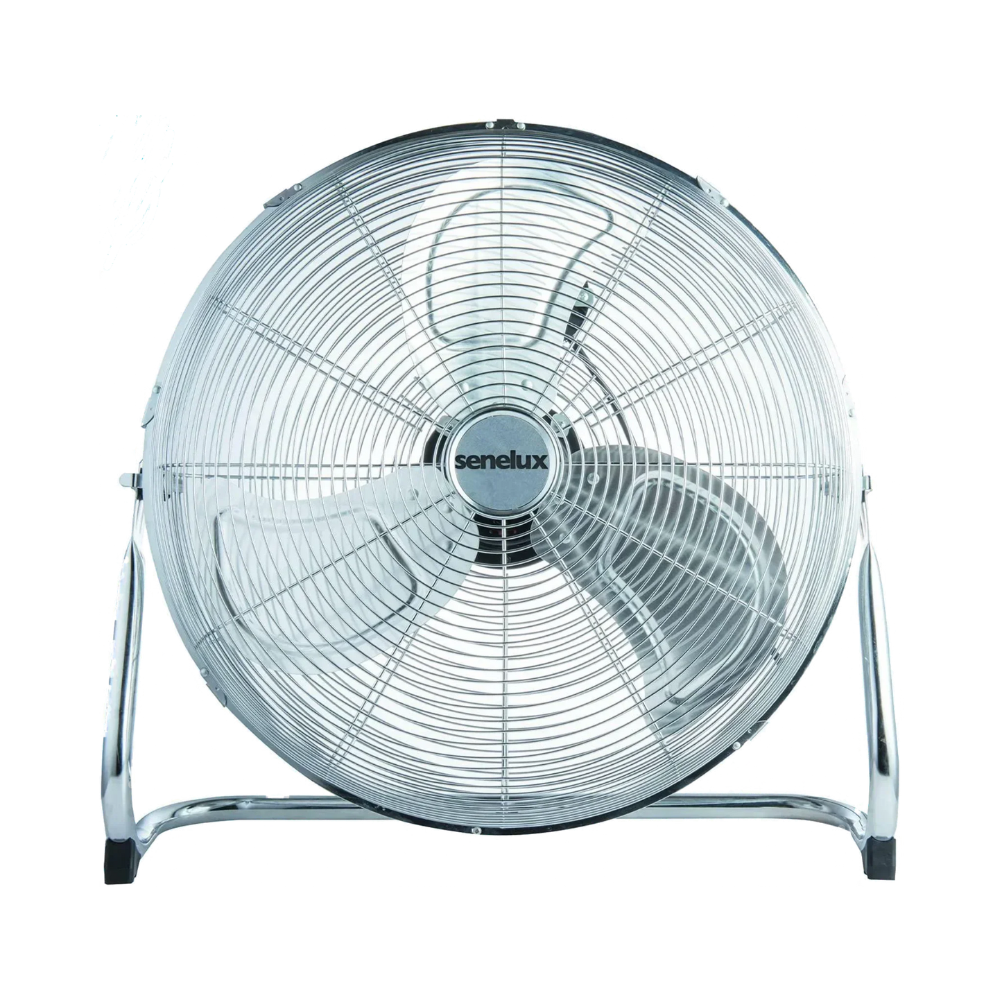 Chrome Floor Fan for Homes, Gyms, Bedrooms & Kitchens | with 3 Fan Speeds and Adjustable Tilt