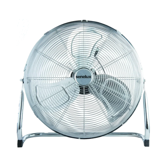 Chrome Floor Fan for Homes, Gyms, Bedrooms & Kitchens | with 3 Fan Speeds and Adjustable Tilt