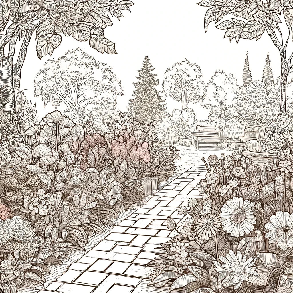 Serene Garden Path Canvas