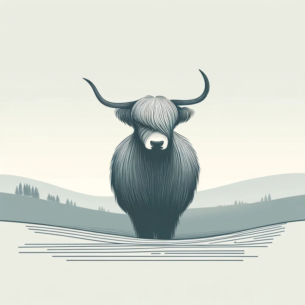 Serene Highland Cow Canvas